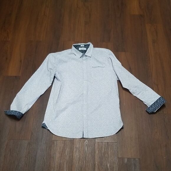 Paper Demin and Cloth Floral Button down "Slim" fit Mens size XXL - Picture 1 of 7